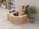 Блок ресепшн RLG068 с полкой 120x70x125 Дуб Сонома, Серия ЛАЙТ | LIGHT