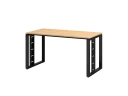 Стол прямой на О-образных опорах 1000x900x750 RM040-10x9 Вяз Швейцарский светлый/Черный