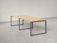 Cтол для переговоров, на О-обазном каркасе 2200x1450x750 RM081-220x145 Вяз Швейцарский светлый/Серый