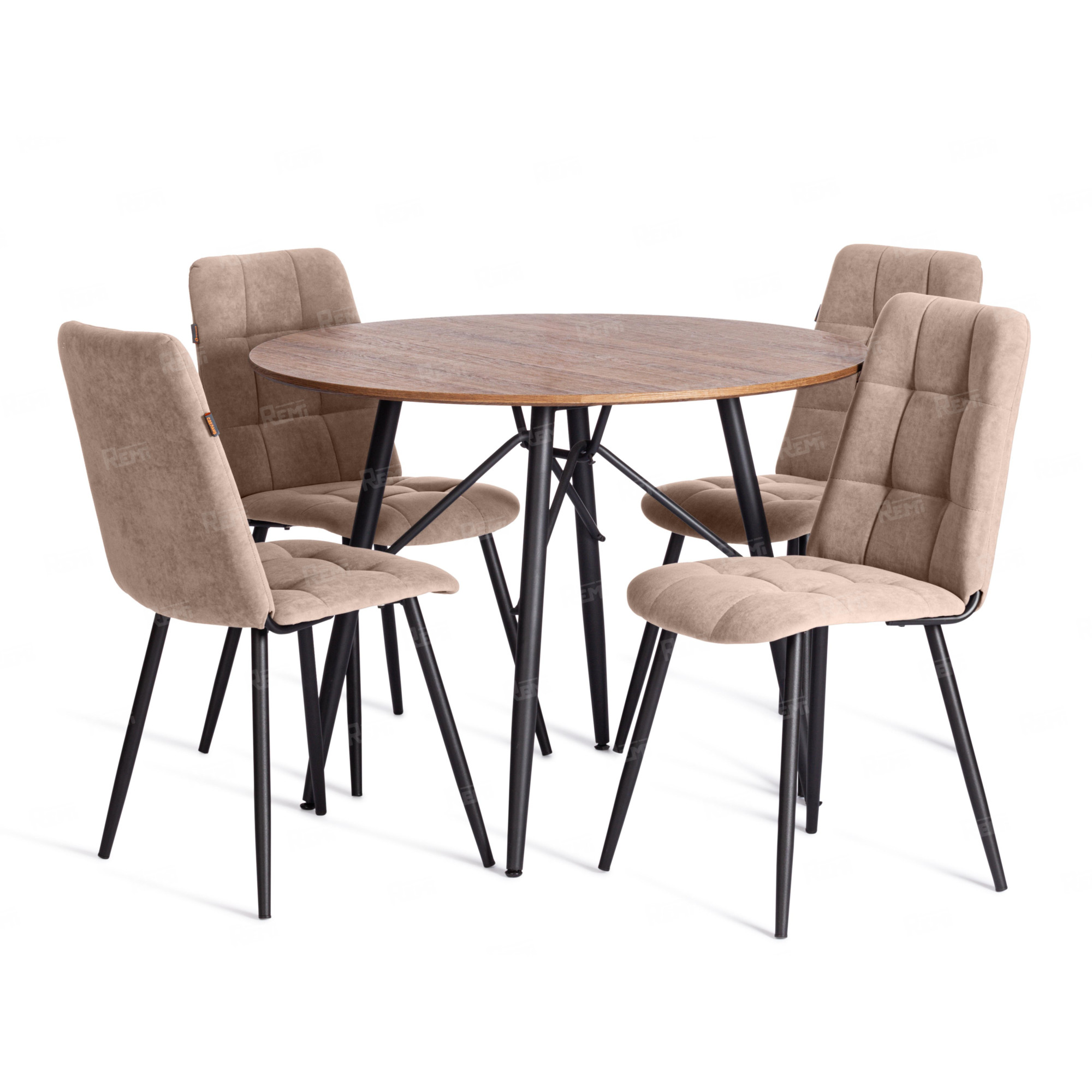 Стул обеденный Asti Бежевый/Бежевый, Флок (арт. 24294)