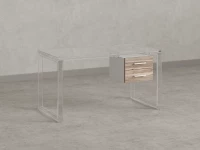 Тумба подвесная, два ящика 400x452x300 RM201-16х8 Дуб Маувелла/Белый