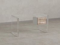 Тумба подвесная, два ящика 400x452x300 RM201-16х8 Дуб Маувелла/Белый