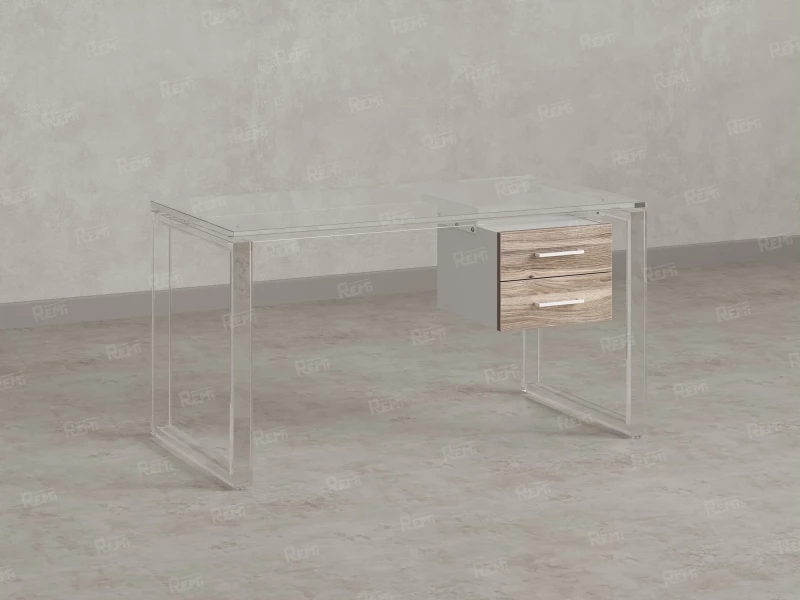 Тумба подвесная, два ящика 400x452x300 RM201-16х8 Дуб Маувелла/Белый