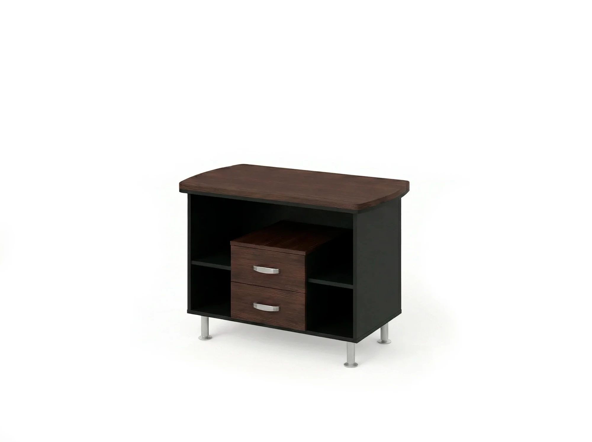 BRL RB074-120x60 Тумба сервисная на цокольных опорах 1200х600х760 Венге/Черный