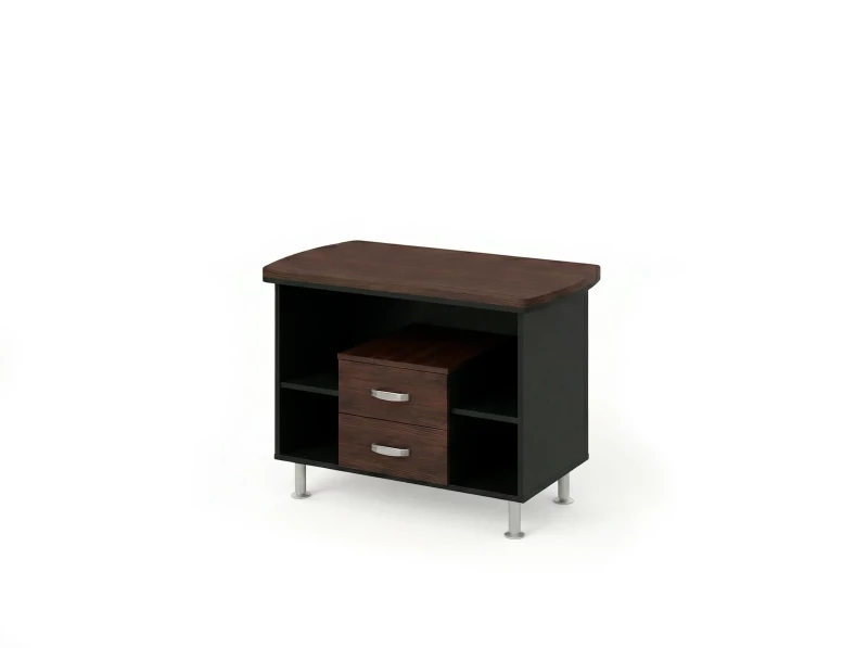 BRL RB074-120x60 Тумба сервисная на цокольных опорах 1200х600х760 Венге/Черный