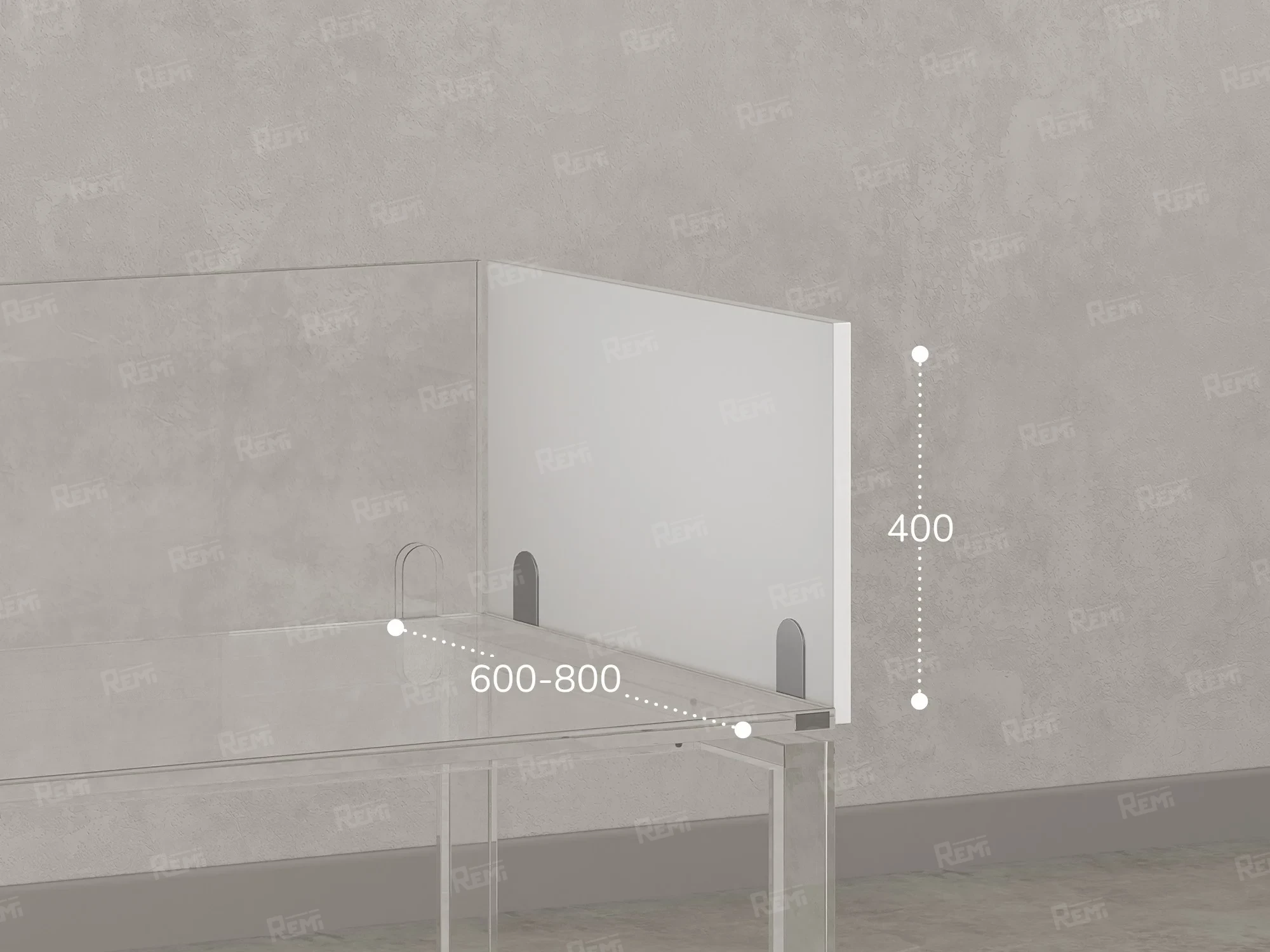 Фронтальный экран ЛДСП 800x16x400 RM204-80x40 Белый