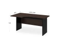 BRL RB085-160х95L Угловое рабочее место левое 1600х950х740 Венге/Черный