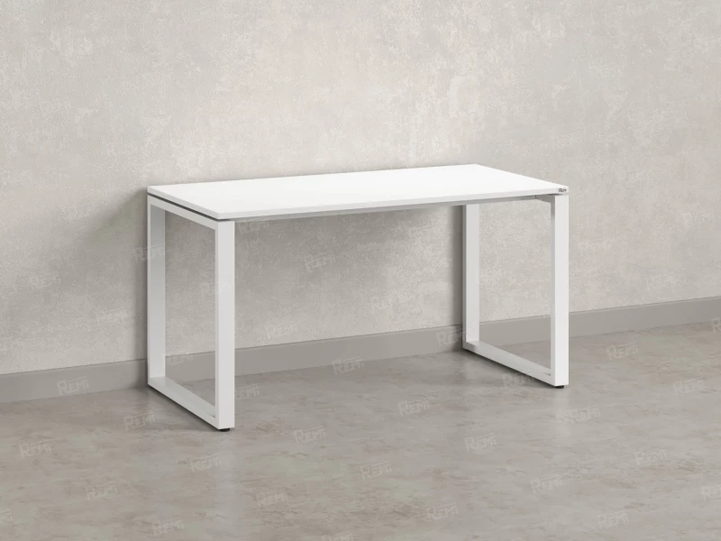 Стол прямой на O-образных опорах 2000x800x750 RM002-20x8 Белый/Белый