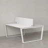Бенч-система, 2 рабочих места, с одним тканевым экраном 1400x1600x750 RM172-1-14x16 Белый/Белый