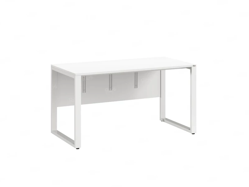 Стол прямой на О-образных опорах, экран ЛДСП 1800x800x750 RM006-18x8 Белый/Белый