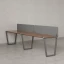 Бенч-система в 1 ряд, 2 рабочих места 2 тканевых экранов 3200x800x750 RM174-3-32x8 Дуб Юстус/Серый
