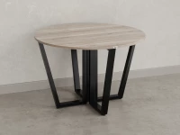 Круглый стол на U-образных опорах 1400x1400x750 RM188-14x14 Дуб Маувелла/Черный