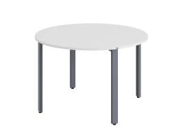 Круглый стол на П-образных опорах 1200x1200x750 RM186-12x12 Белый/Серый