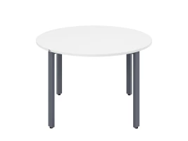 Круглый стол на П-образных опорах 1200x1200x750 RM186-12x12 Белый/Серый