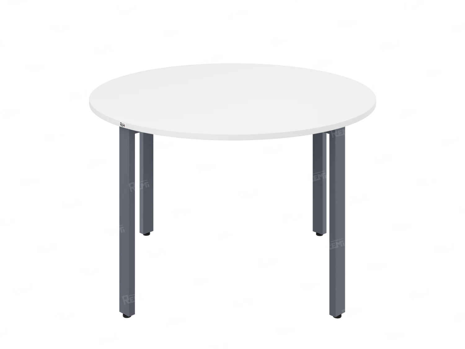 Круглый стол на П-образных опорах 1200x1200x750 RM186-12x12 Белый/Серый