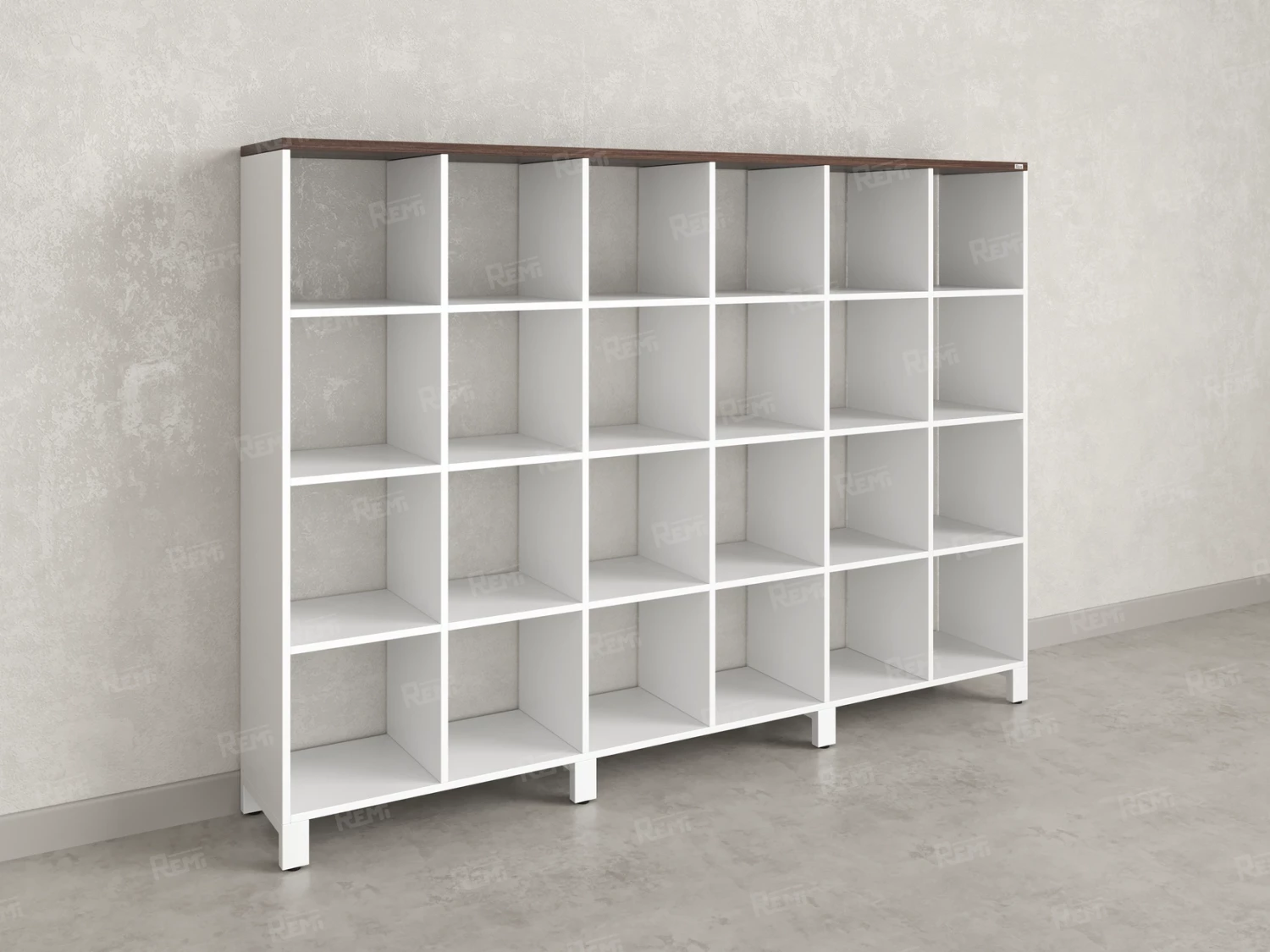 Стеллаж, 24 ячейки 2250х370х1620 RM141-225x37 Дуб Апрельский шоколад/Белый