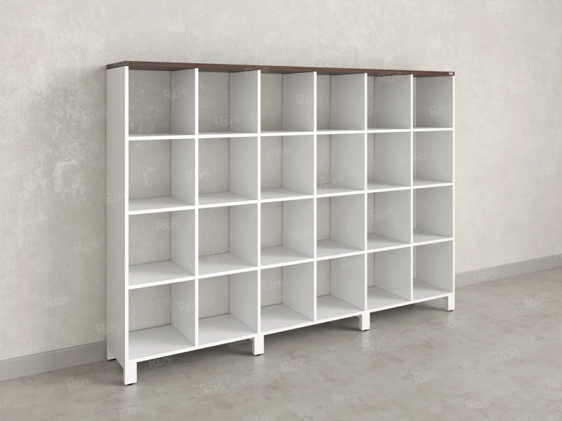 Стеллаж, 24 ячейки 2250х370х1620 RM141-225x37 Дуб Апрельский шоколад/Белый