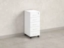 Тумба мобильная, 5 ящиков 400x500x960 RM122-40x50 Белый/Белый