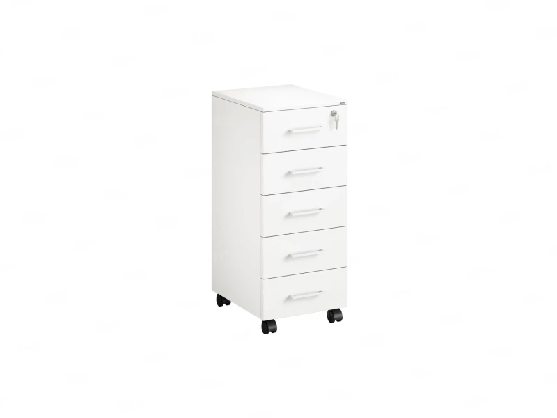 Тумба мобильная, 5 ящиков 400x500x960 RM122-40x50 Белый/Белый