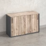 Низкий шкаф-купе на регулируемых опорах 1200x420x750 RM125-120x42 Дуб Маувелла/Серый