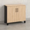 Шкаф низкий распашной, 2 уровня 900x420x850 RM147-90x42 Вяз Швейцарский светлый/Черный