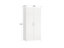 Шкаф распашной, регулируемые опоры, 5 уровней 900x420x1800 RM153-90x41 Белый/Белый