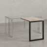 Брифинг прямой, с парящей столешнецей, на О-образном каркасе 1700x600x750 RM072-17x6 Дуб Маувелла/Черный