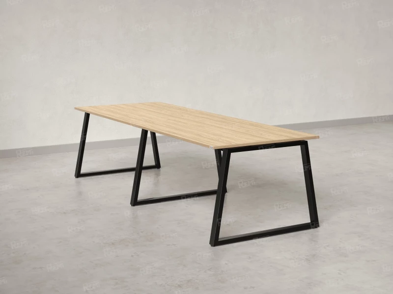 Cтол для переговоров, на A-обазном каркасе 2600x1650x750 RM083-260x165 Вяз Швейцарский светлый/Черный