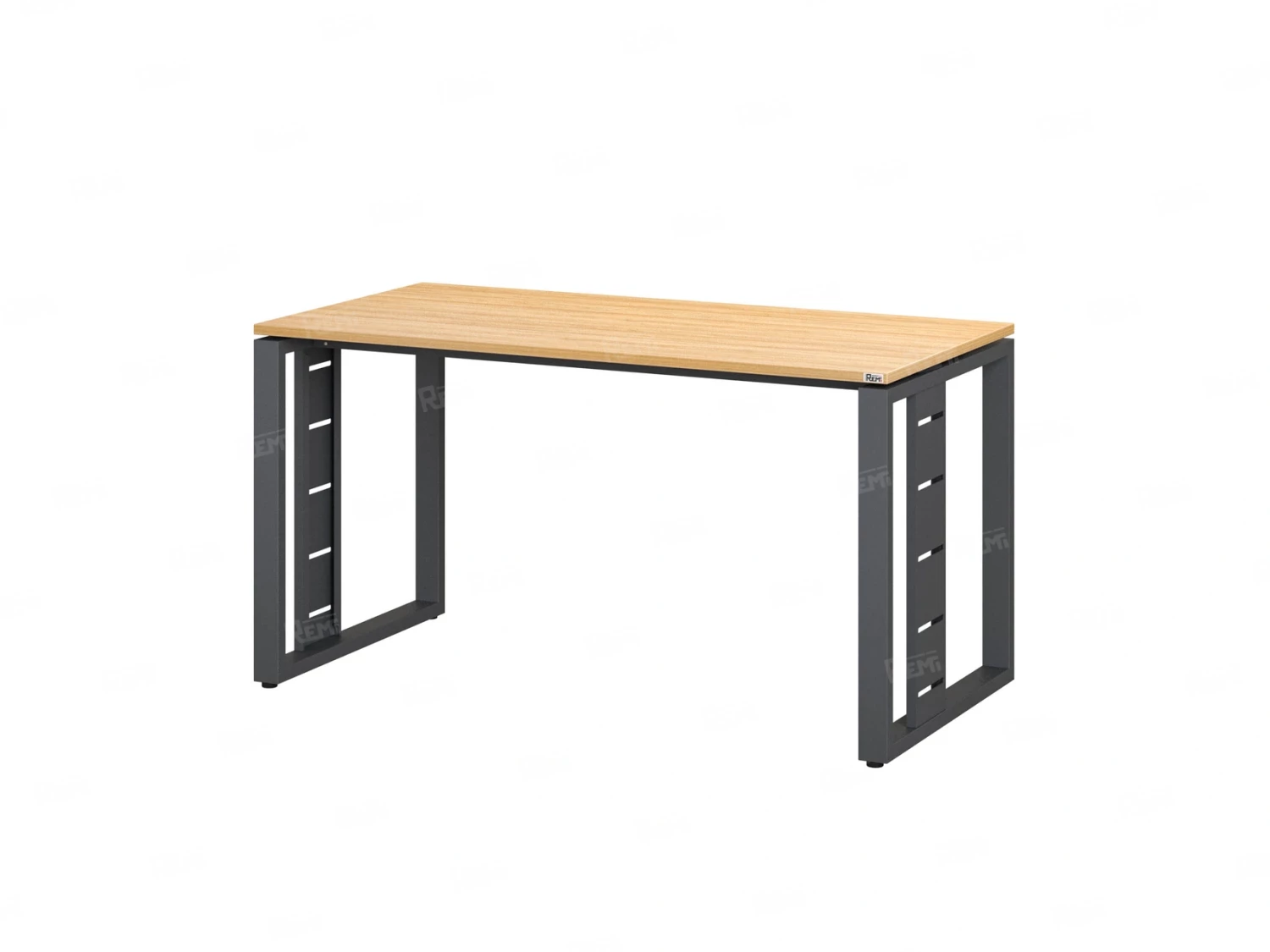 Стол прямой на О-образных опорах 1000x900x750 RM040-10x9 Вяз Швейцарский светлый/Серый