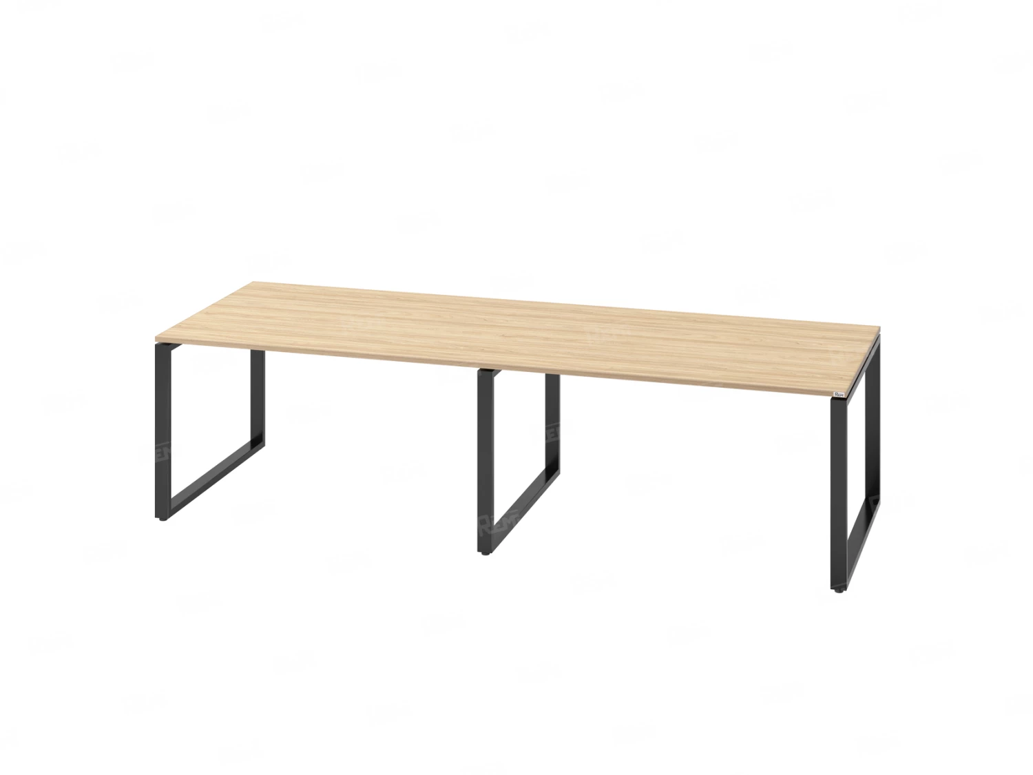 Cтол для переговоров, на О-обазном каркасе 2200x1450x750 RM081-220x145 Вяз Швейцарский светлый/Черный