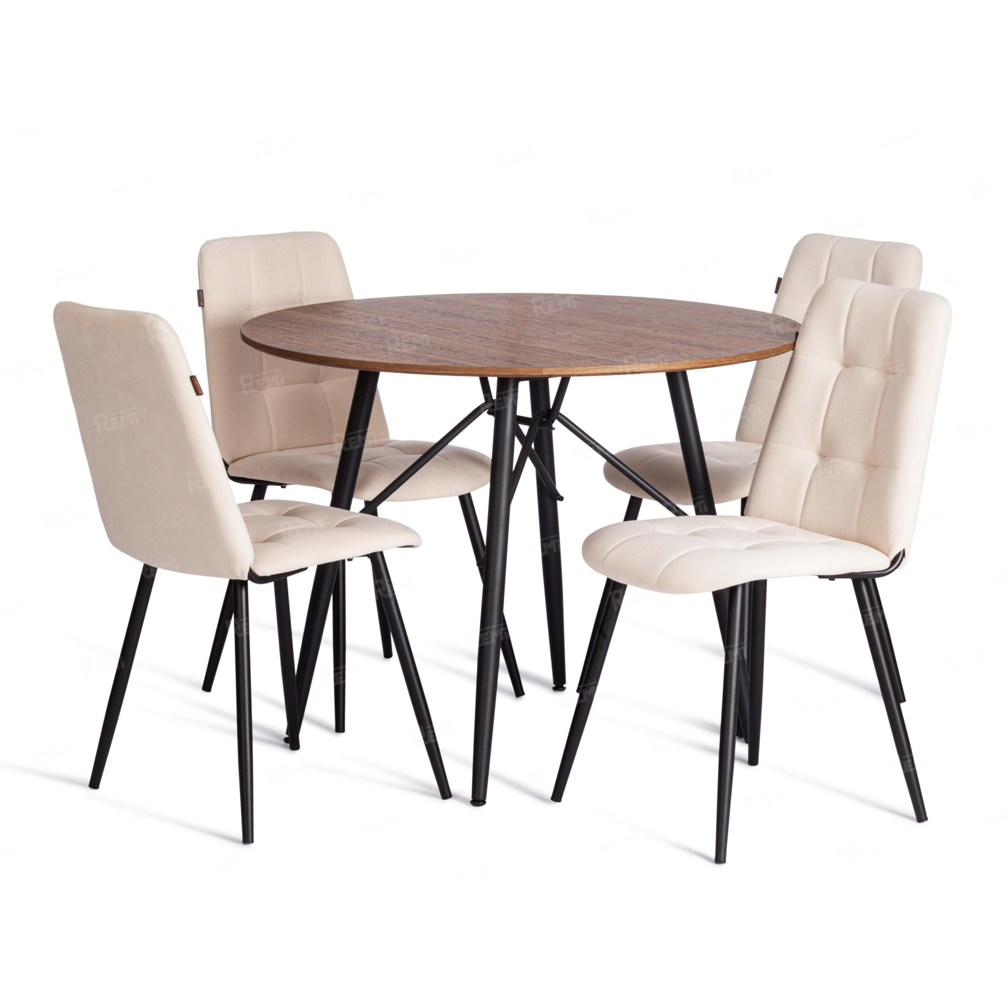 Стул обеденный Asti Молочный/Молочный, Флок (арт. 24295)