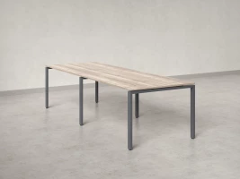 Cтол для переговоров, на П-образном каркасе 2500x1200x750 RM080-250x120 Дуб Маувелла/Серый