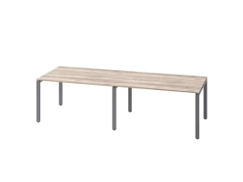 Cтол для переговоров, на П-образном каркасе 2500x1200x750 RM080-250x120 Дуб Маувелла/Серый
