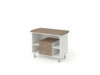 BRL RB074-120x60 Тумба сервисная на цокольных опорах 1200х600х760 Шорвуд/Белый