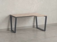 Стол угловой, U-опора, правый 1800x900/1200x750, RM050-18x9-12 Дуб Маувелла/Серый