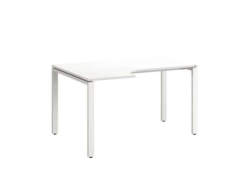 Стол угловой, П-опора, левый 1800x700/900x750, RM053-18x7-9 Белый/Белый