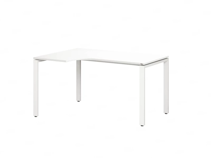 Стол угловой, П-опора, левый 1800x700/900x750, RM053-18x7-9 Белый/Белый