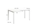 Стол угловой, П-опора, левый 1800x700/900x750, RM053-18x7-9 Белый/Белый
