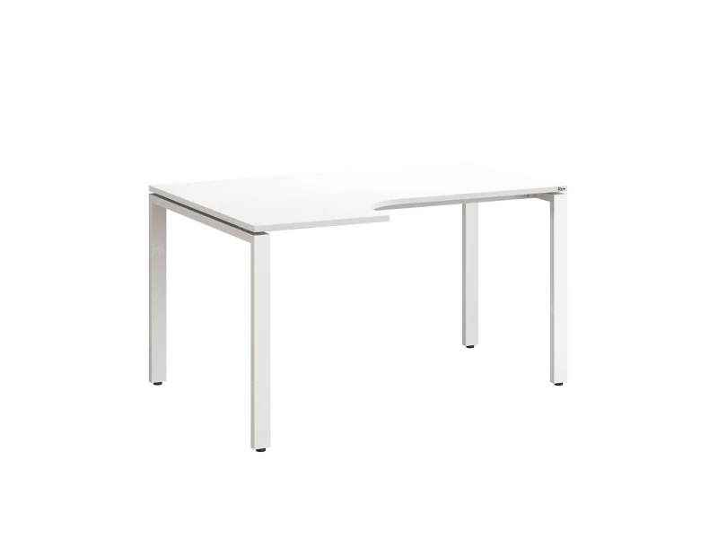 Стол угловой, П-опора, левый 1800x700/900x750, RM053-18x7-9 Белый/Белый