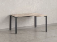 Стол угловой, П-опора, правый 1400x900/1200x750, RM052-14x9-12 Дуб Маувелла/Серый