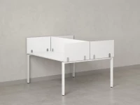 Бенч-система, 2 рабочих места, 5 ЛДСП экранов 1200x1200x750 RM165-4-12x12 Белый/Белый