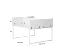 Бенч-система, 2 рабочих места, 5 ЛДСП экранов 1200x1200x750 RM169-4-12x12 Белый/Белый