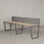 Бенч-система в 1 ряд, 2 рабочих места 2 тканевых экранов 2400x800x750 RM174-3-24x8 Вяз Швейцарский светлый/Серый