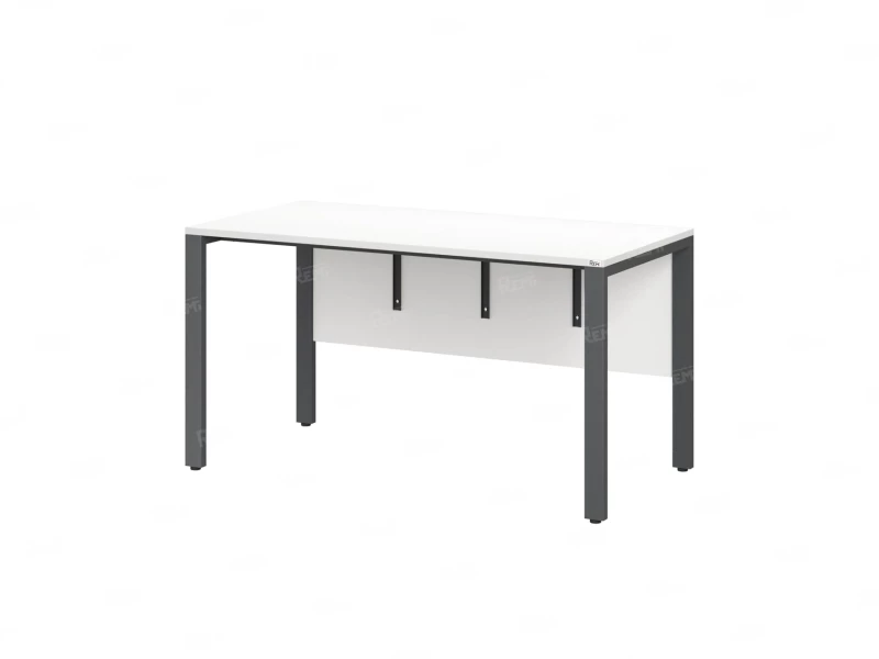 Стол прямой на П-образных опорах, экран ЛДСП 1800x600x750 RM005-18x6 Белый/Серый