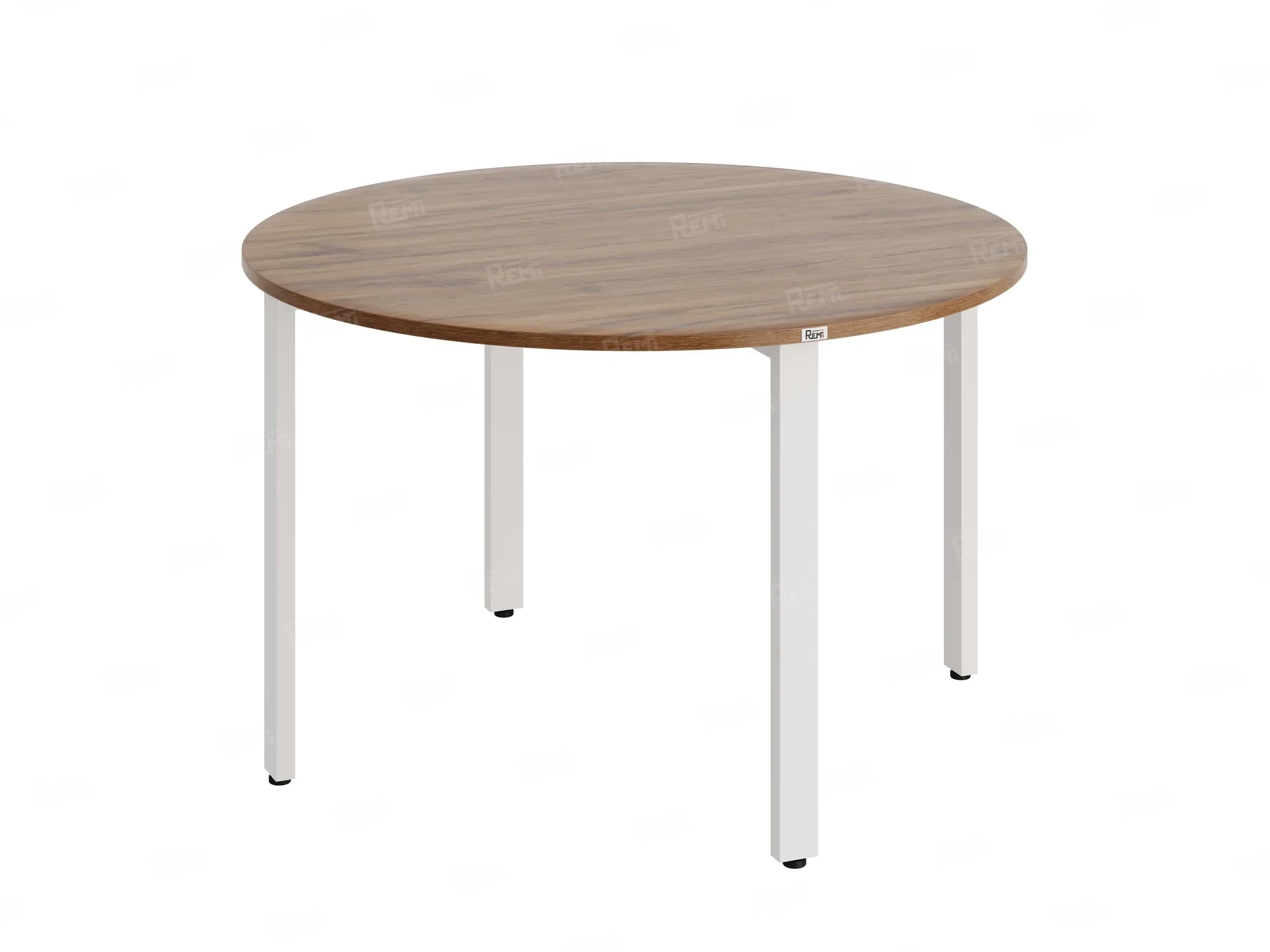 Круглый стол на П-образных опорах 1800x1800x750 RM186-18x18 Дуб Юстус/Белый