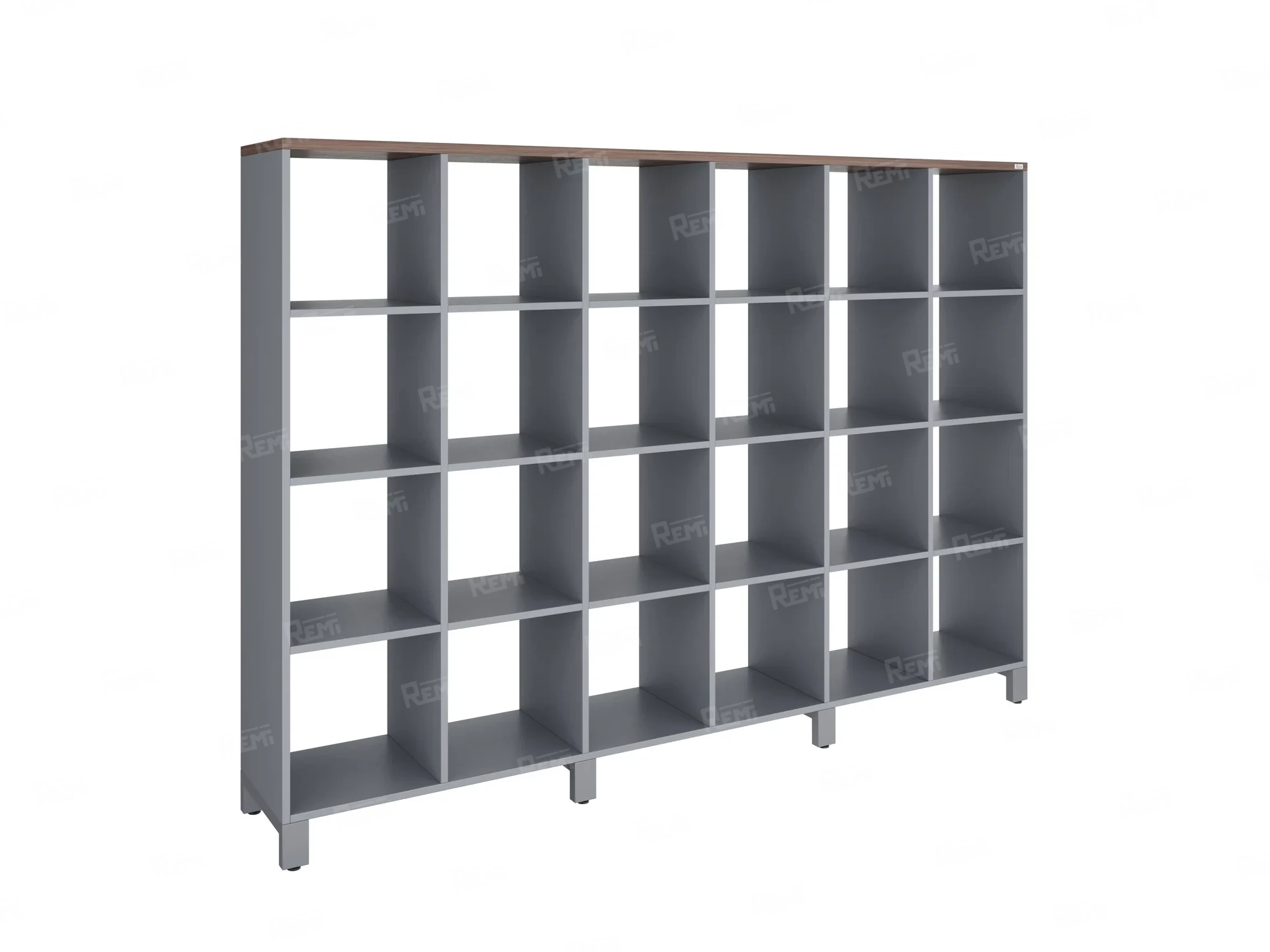 Стеллаж, 24 ячейки 2250х370х1620 RM141-225x37 Дуб Апрельский шоколад/Серый