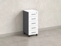 Тумба мобильная, 5 ящиков 400x500x960 RM122-40x50 Белый/Серый