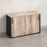 Низкий шкаф-купе на регулируемых опорах 1200x420x750 RM125-120x42 Дуб Маувелла/Черный