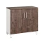 Шкаф низкий распашной, 2 уровня 900x420x850 RM147-90x42 Дуб Апрельский шоколад/Белый
