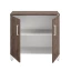 Шкаф низкий распашной, 2 уровня 900x420x850 RM147-90x42 Дуб Апрельский шоколад/Белый